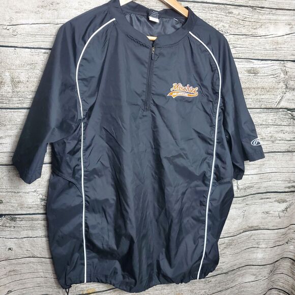 Rawlings Adult Baseball Batting Cage Jacket Black Size Large - Picture 1 of 9